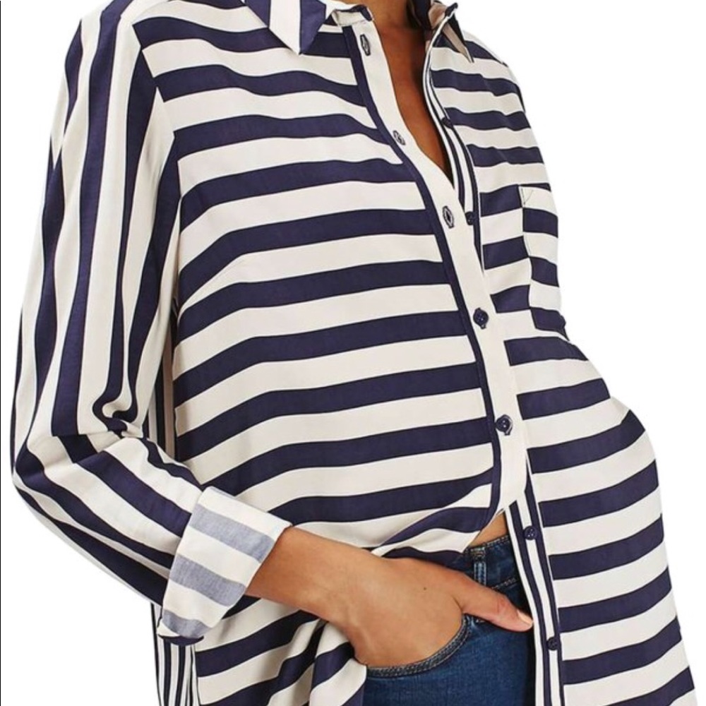TopShop Striped Button Down - Picture 3 of 6